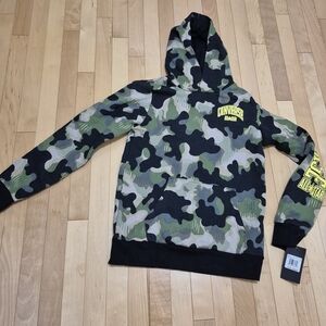 Converse Green and Black Camo Hoodie Youth NWT
